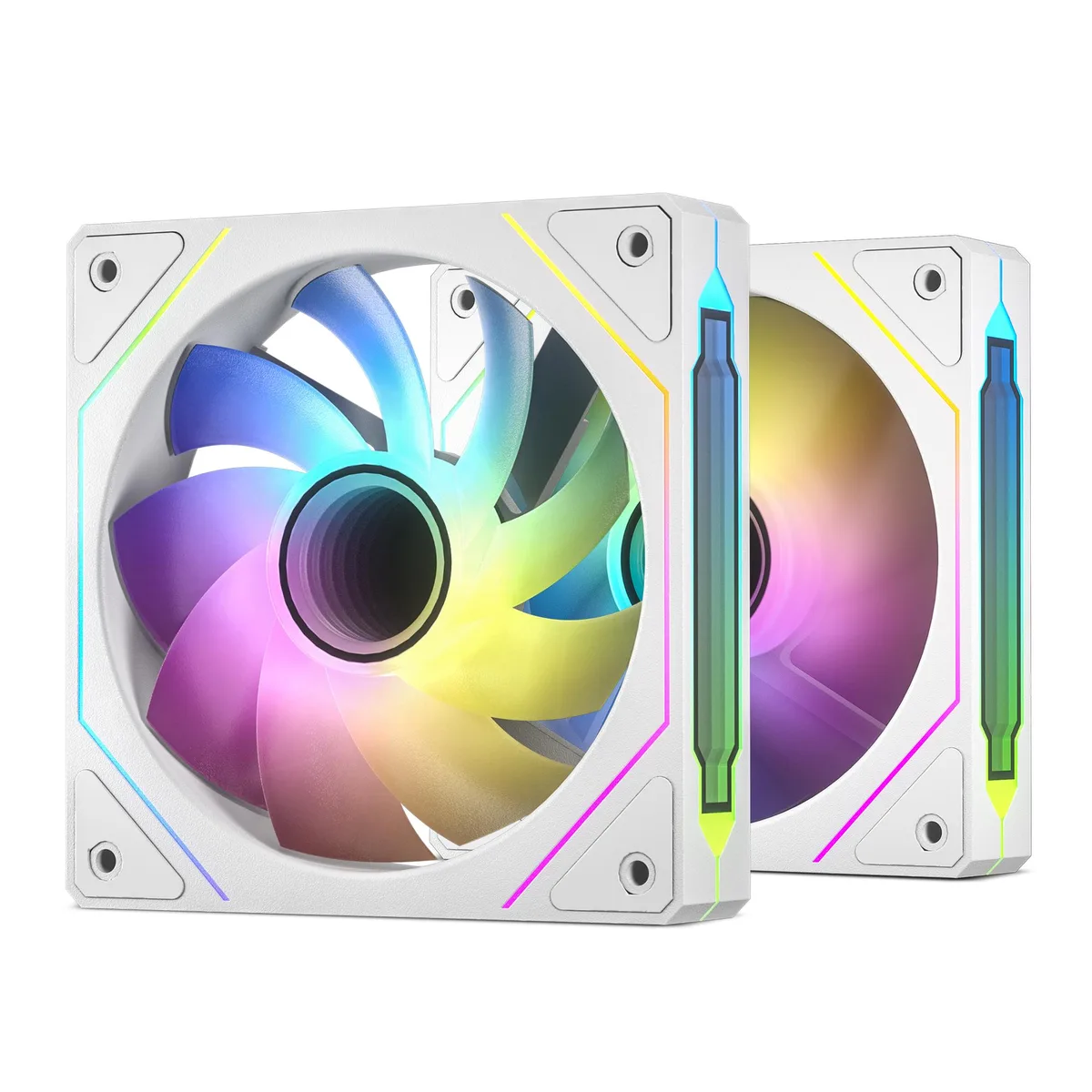 DARKROCK DARKROCK R120 2-Pack 120mm Reverse Infinity Mirror ARGB Case Fan White — product photo