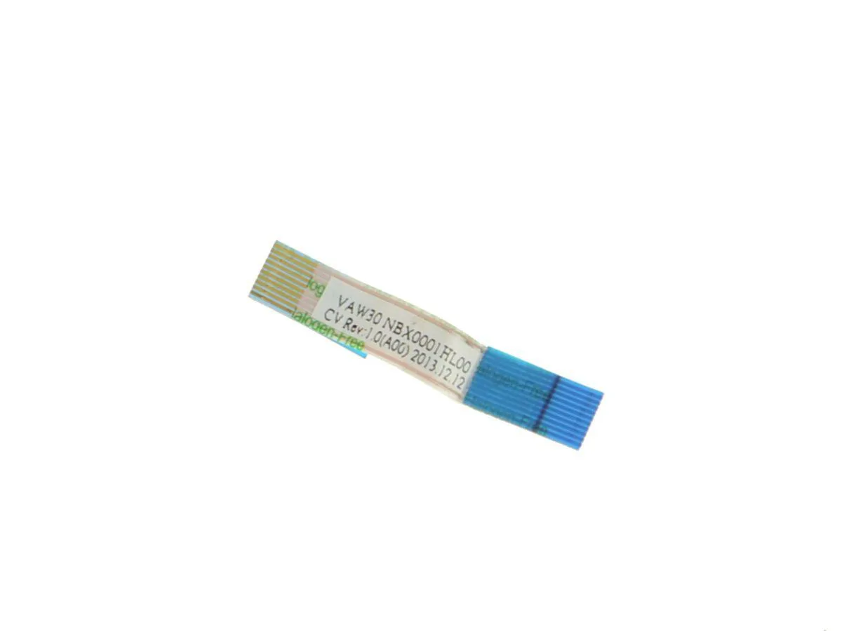 Flat beige ribbon cable with connectors on both ends