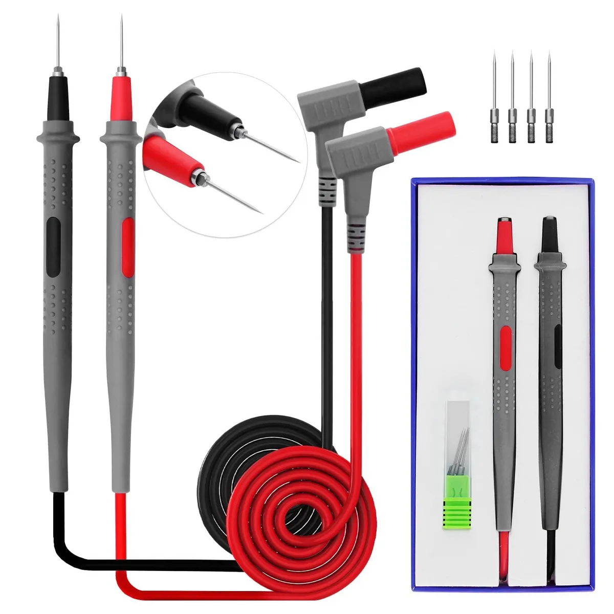 BFKK BFKK CAT IV 1000V 20A Silicone Test Leads 33.46 inch 4 mm Banana Plug — product photo