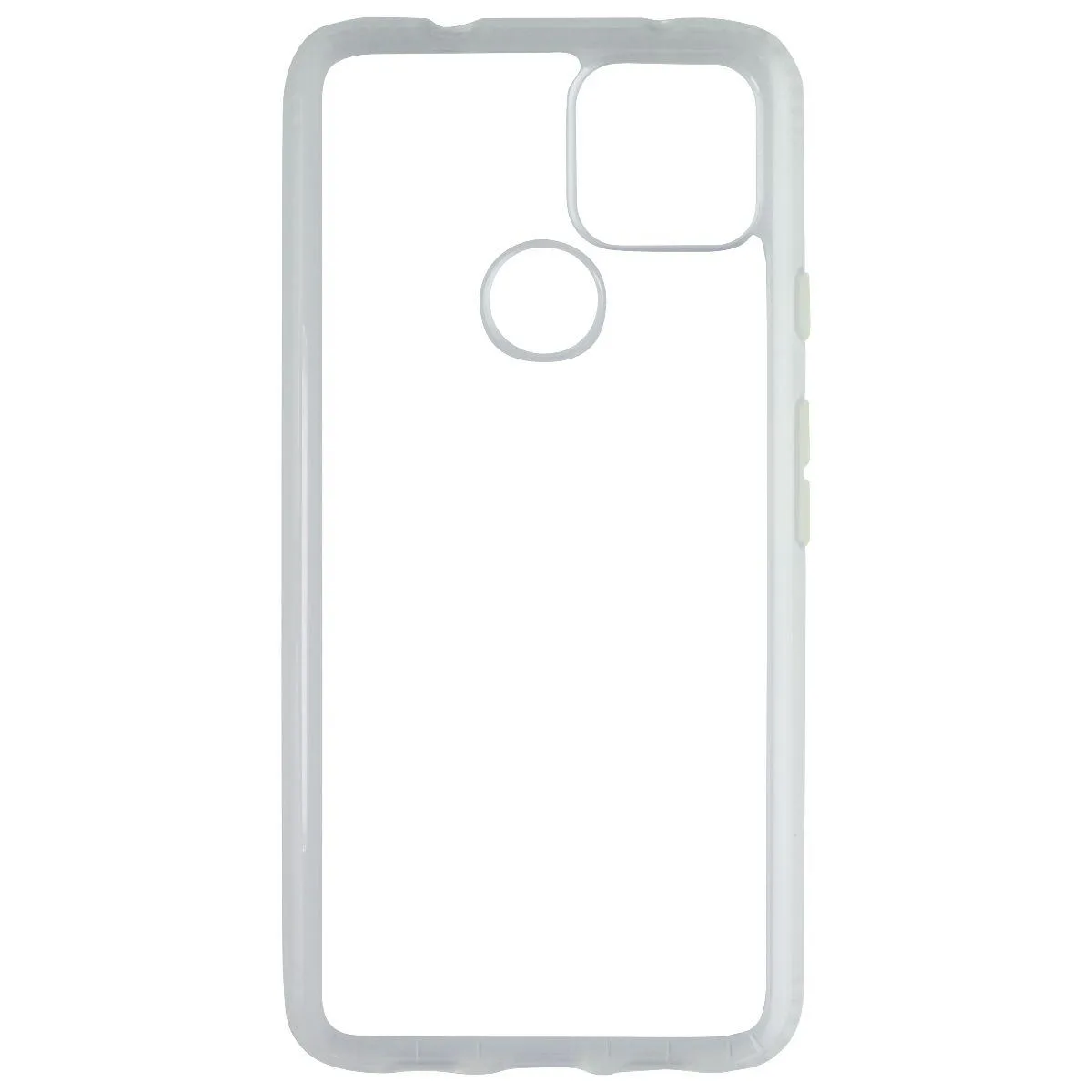 Clear fitted case for Google Pixel 4a 5G showing transparent finish and slim profile
