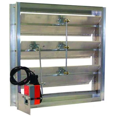 Dayton Dayton 5NKK1 Flanged Frame Motorized Damper 100-240V 12 in hardware — product photo