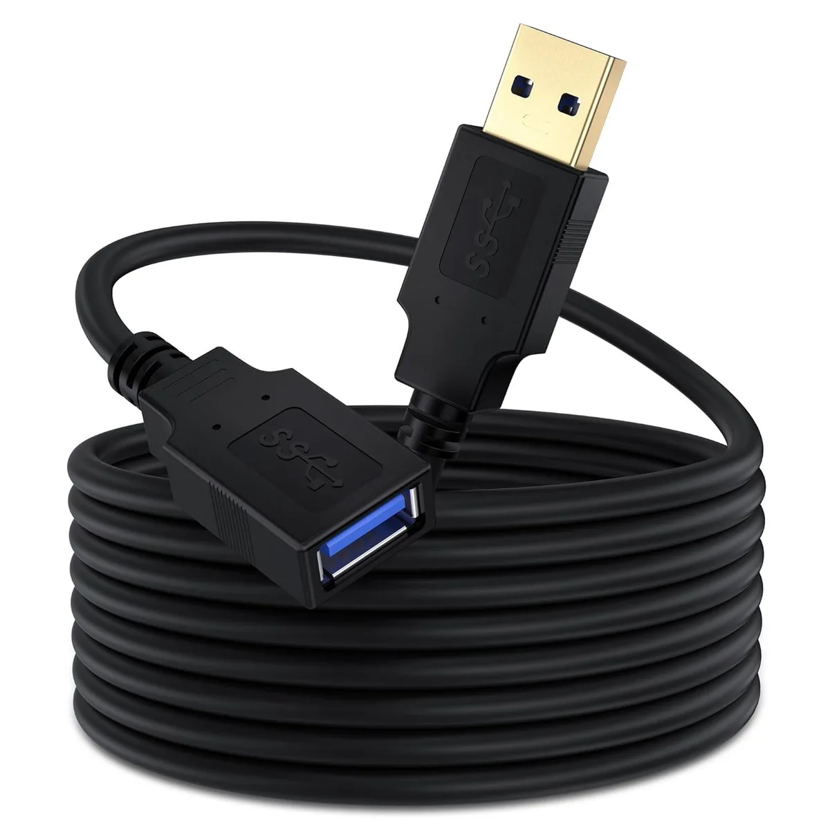 Kootion Kootion USB 3.0 Extension Cable 6.6 ft A Male to A Female Black — product photo
