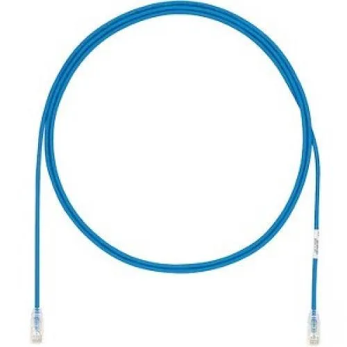 Panduit Panduit UTP28X3BU Category 6a network ethernet cable 3 ft 28 AWG blue clear — product photo