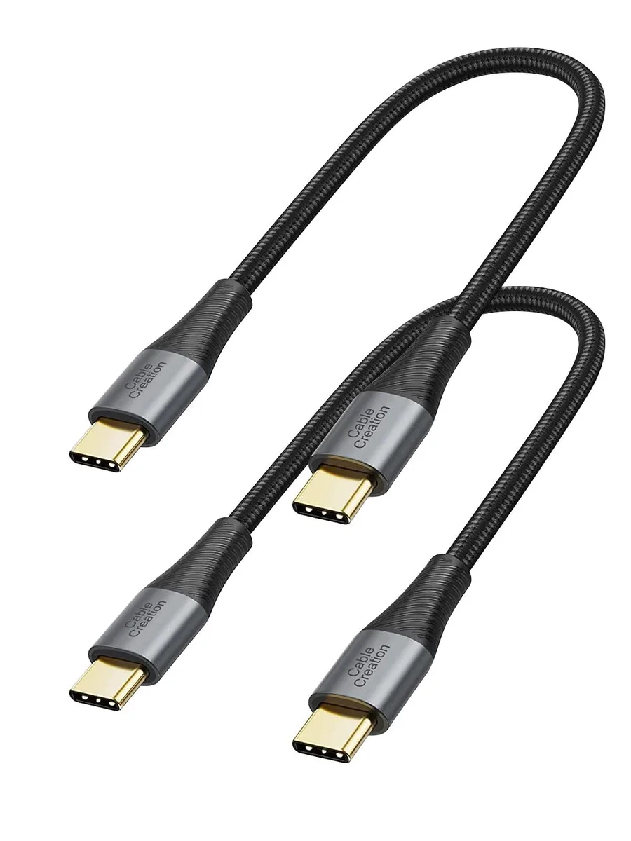 Vszerda Vszerda CC1155-2 USB C cable 0.8 ft 2 pack black — product photo