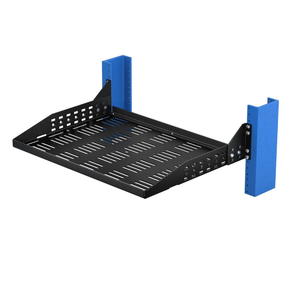 RackSolutions RackSolutions 2U 2Post Adjustable Center Mount Shelf 13in 150 lbs — product photo