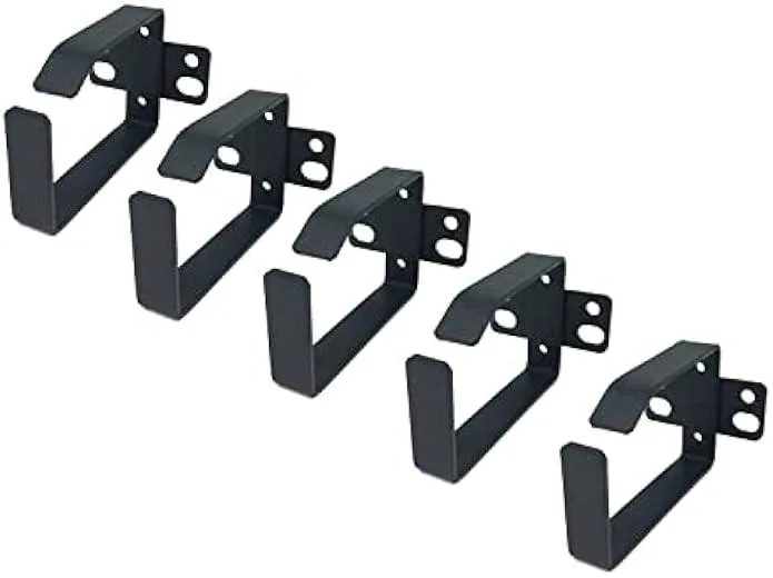 TAURKENAM TAURKENAM 5-Pack 1.7 x 2.7in Server Rack D-Ring Cable Management Hooks — product photo