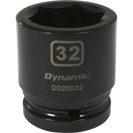 Black phosphate 3/4 inch drive 32 mm six-point socket with laser-etched size markings