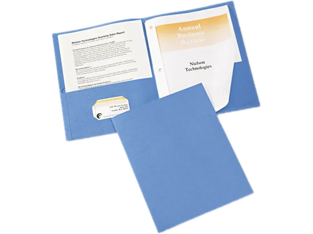 Avery Avery 47976 Two-Pocket Report Cover, Letter, 1/2" Capacity, Blue, 25/Box — product photo