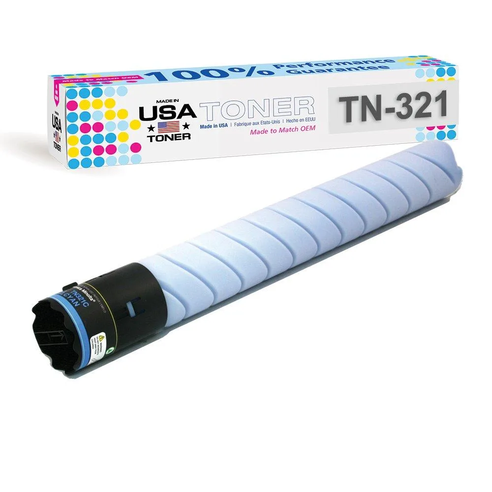 MADE IN USA TONER MADE IN USA TONER Compatible Konica Minolta TN-321C Cyan Toner Cartridge — product photo