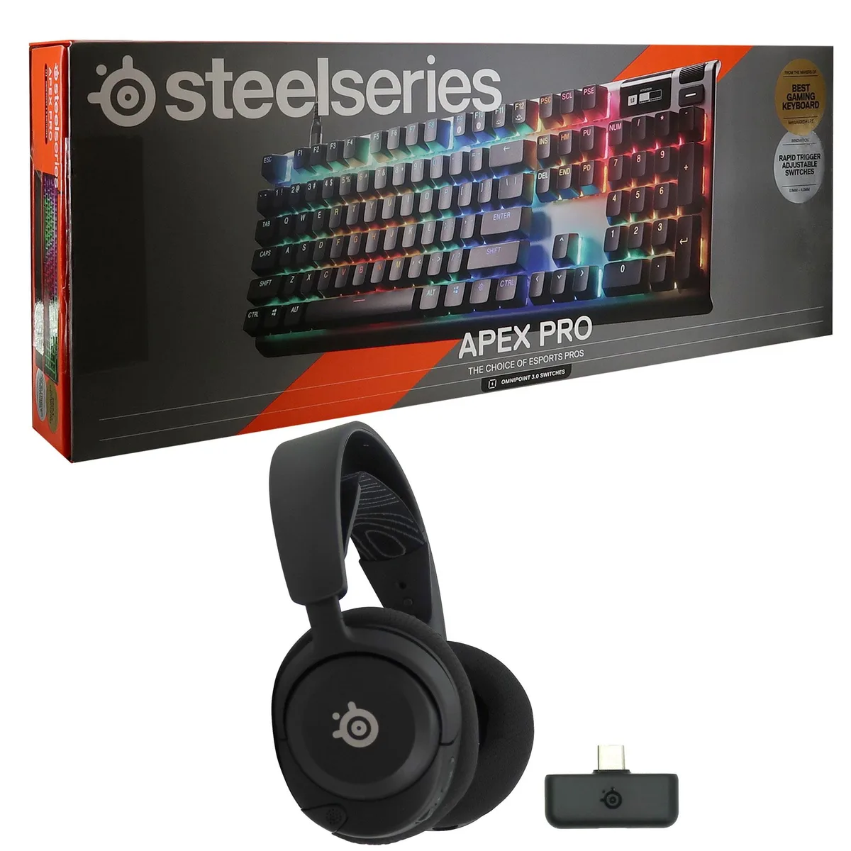 SteelSeries SteelSeries Apex Pro Gen 3 Full Size Wired Keyboard with Arctis Nova 5 Wireless Headset — product photo