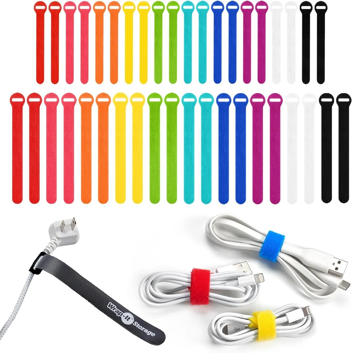 Ennovor Ennovor Self-Gripping Cable Ties 40 Pack 5 Inch 8 Inch Straps — product photo