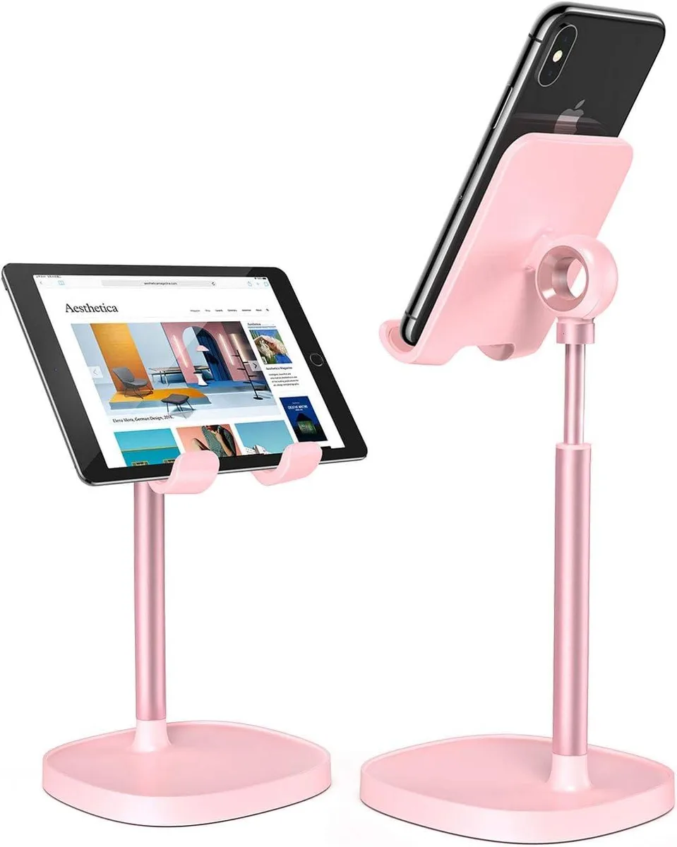  Pisen LE733 Tower Phone Mount Black Zebra/Pink 7.1-8.5in height 5-85 angle 0.322kg — product photo