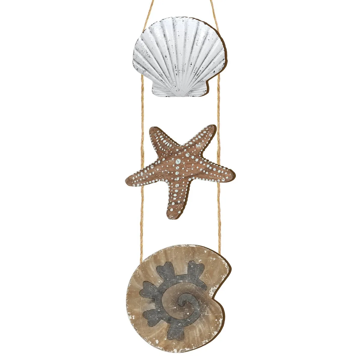  Avery Seashell Starfish Ammonite Sign Yellow Black 8.27in — product photo