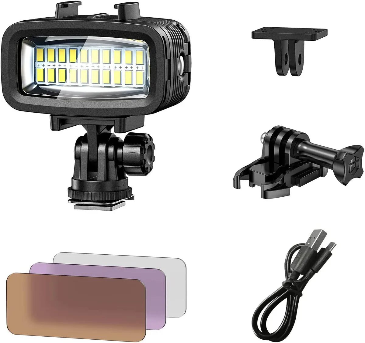 Werleo Werleo Underwater Video Light 131FT 40M 1900mAh 3 Filters Surveillance Accessory — product photo