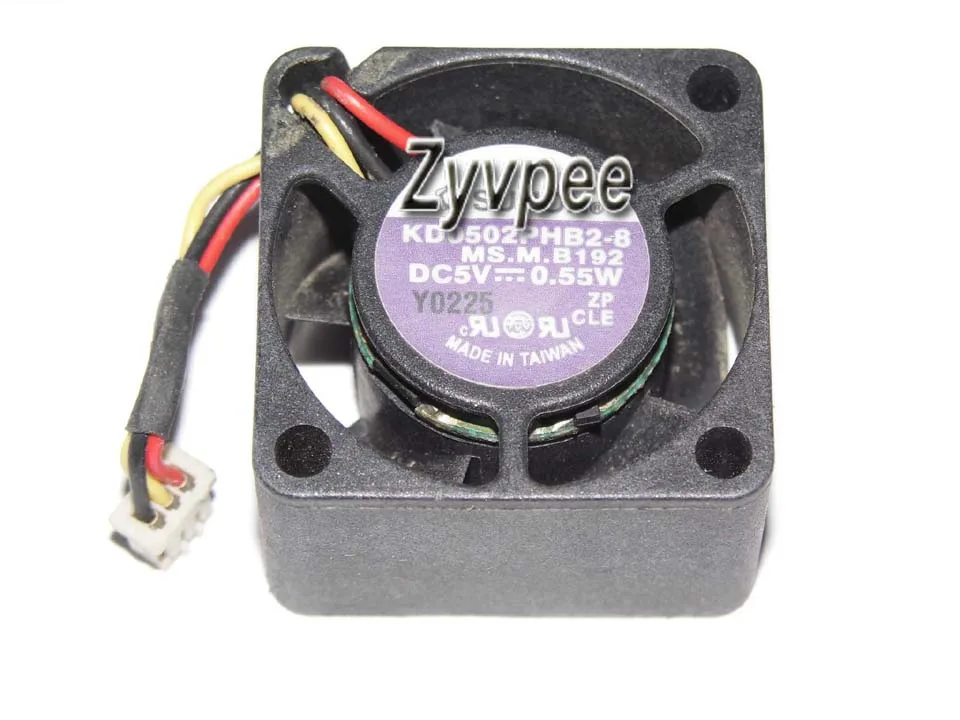 Zyvpee Zyvpee KD0502PHB2-8 25mm 5V 0.55W 3-Pin Ball Bearing Case Fan — product photo