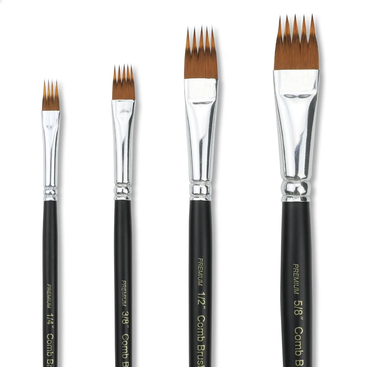 Avery PB-AM-023AA fine art comb brush set 4pcs 1/2 inch — product photo