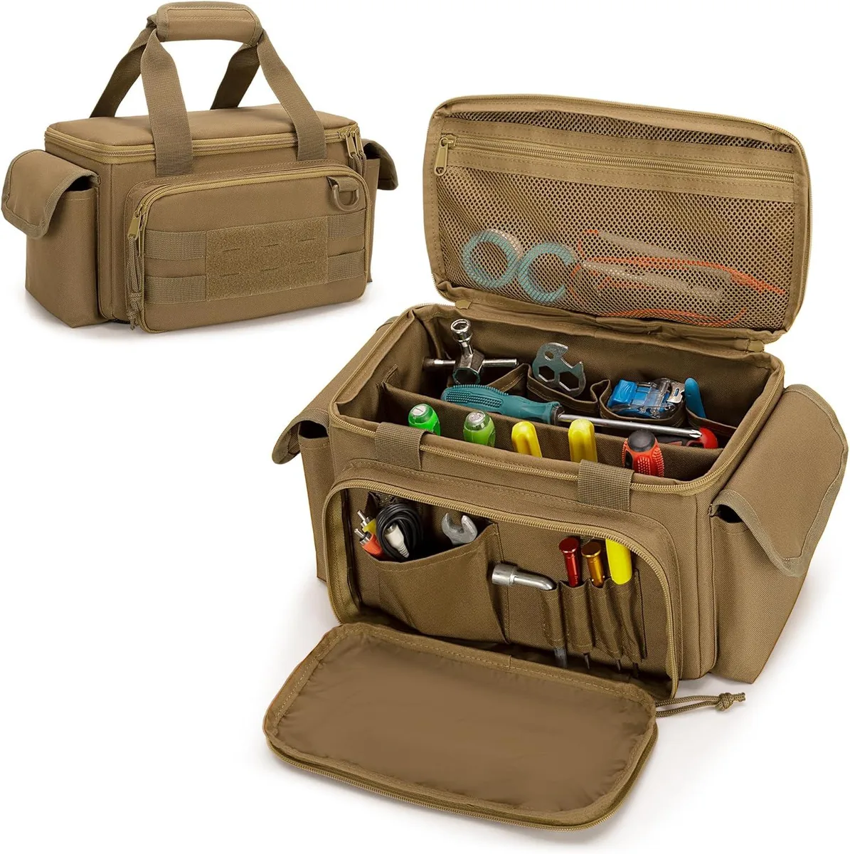BFKK BFKK Small Tool Bag Khaki 11.2" x 6.4" x 6.3 — product photo