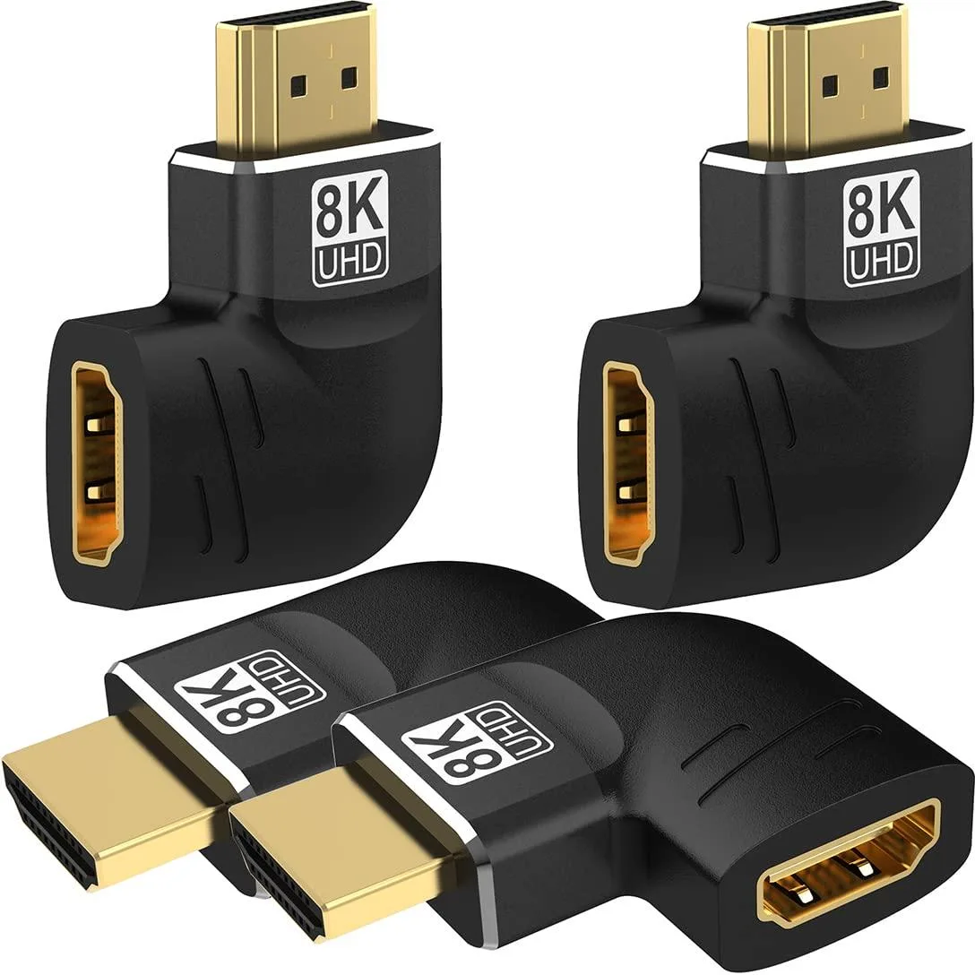 Vszerda Vszerda HDMI-LF8K 4-pack 8K HDMI 2.1 male-female 90/270° adapter — product photo