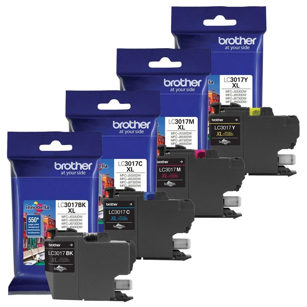 Brother Brother LC3017 High Yield Ink Cartridge Set 4 Pack 550 Yield — product photo