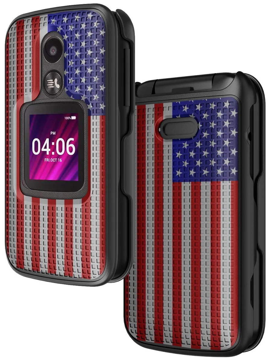 Nakedcellphone Nakedcellphone A406DL Grid Case Snap-On Cover USA Flag Design — product photo