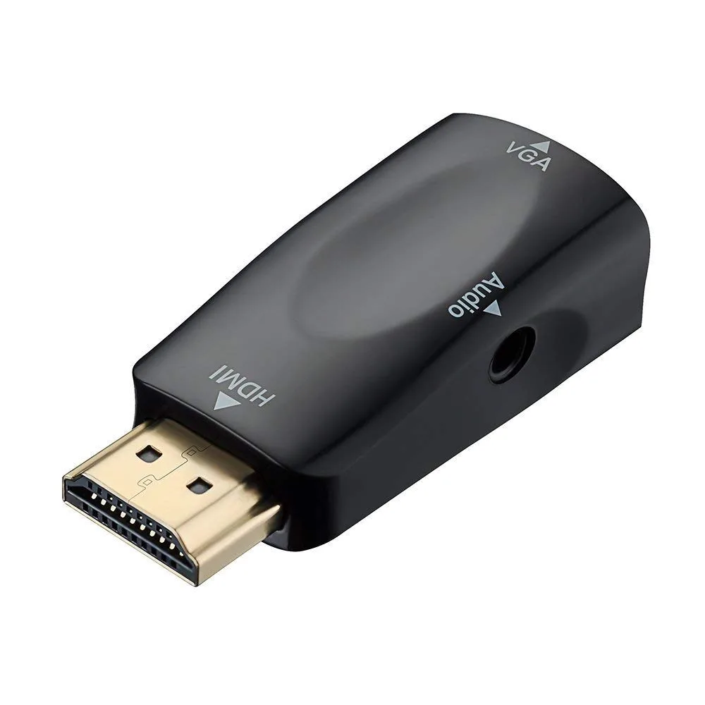 ESTONE ESTONE HDMI to VGA Converter Adapter with 3.5 mm Audio Black — product photo