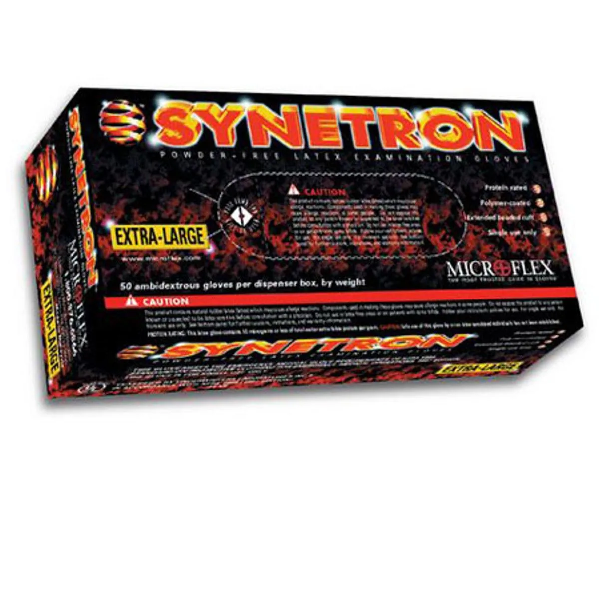 DiVal DiVal Synetron Powder-Free Latex Gloves, 50 per box, 10 boxes per case, Large — product photo
