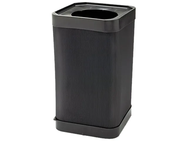 Safco Products Safco Products 9790BL 38 gal Square Top-Open Waste Receptacle — product photo