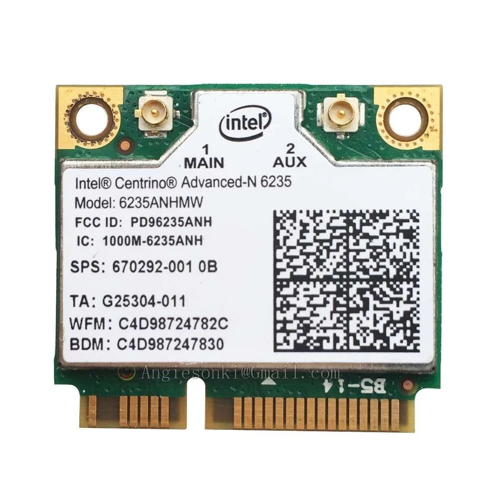 SSP Tech LTD SSP Tech LTD 6235ANHMW PCIe Wi-Fi adapter BLUETOOTH 4.0 802.11agn 300mbps 2.4/5GHz — product photo