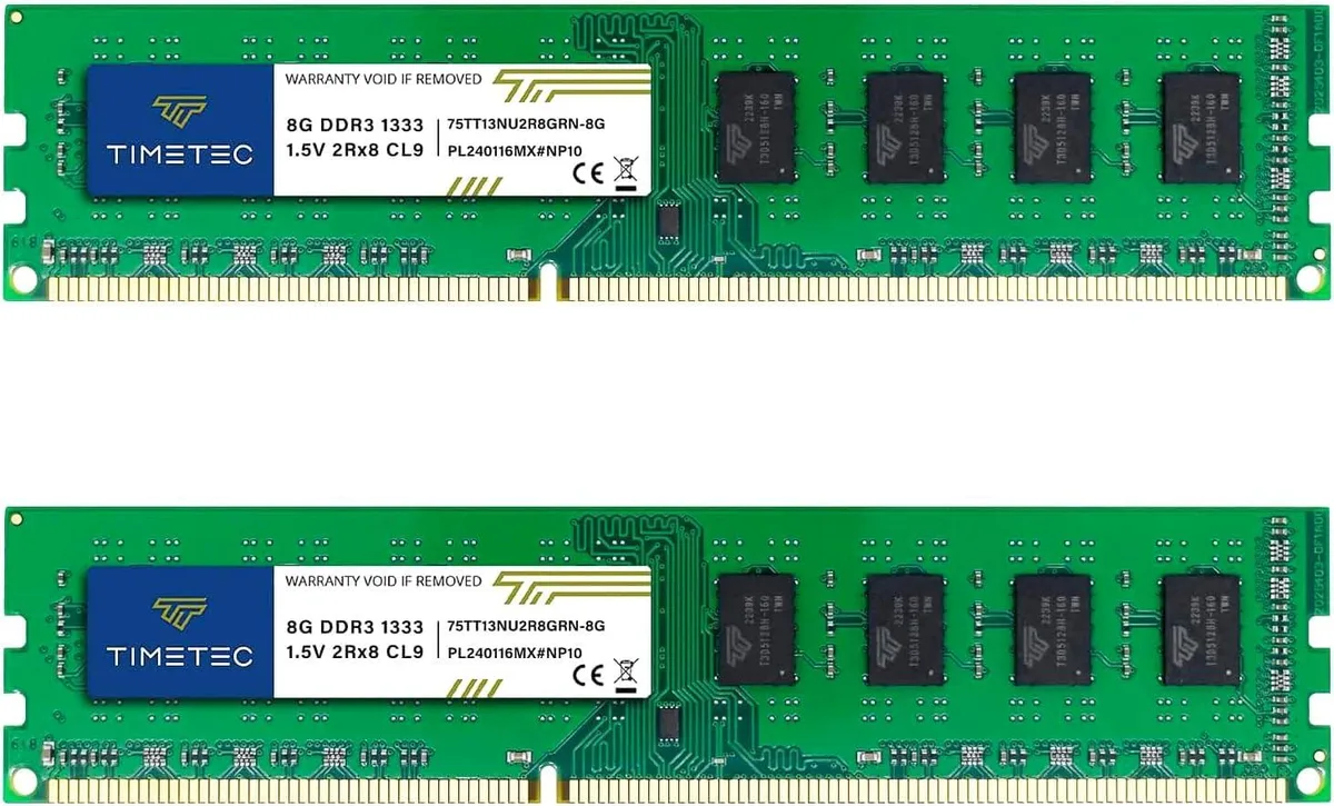 Timetec Timetec 16GB (2x8GB) DDR3 1333MHz PC3-10600 CL9 240-pin UDIMM desktop RAM — product photo