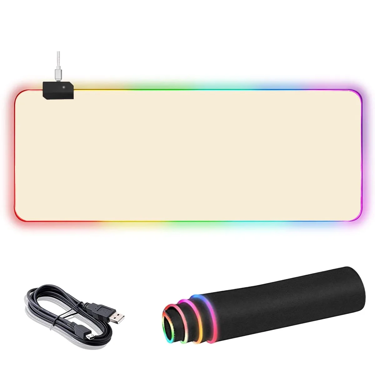  Lomiluskr RGB Extended Mouse Pad Milk Tea 800 x 300 mm — product photo