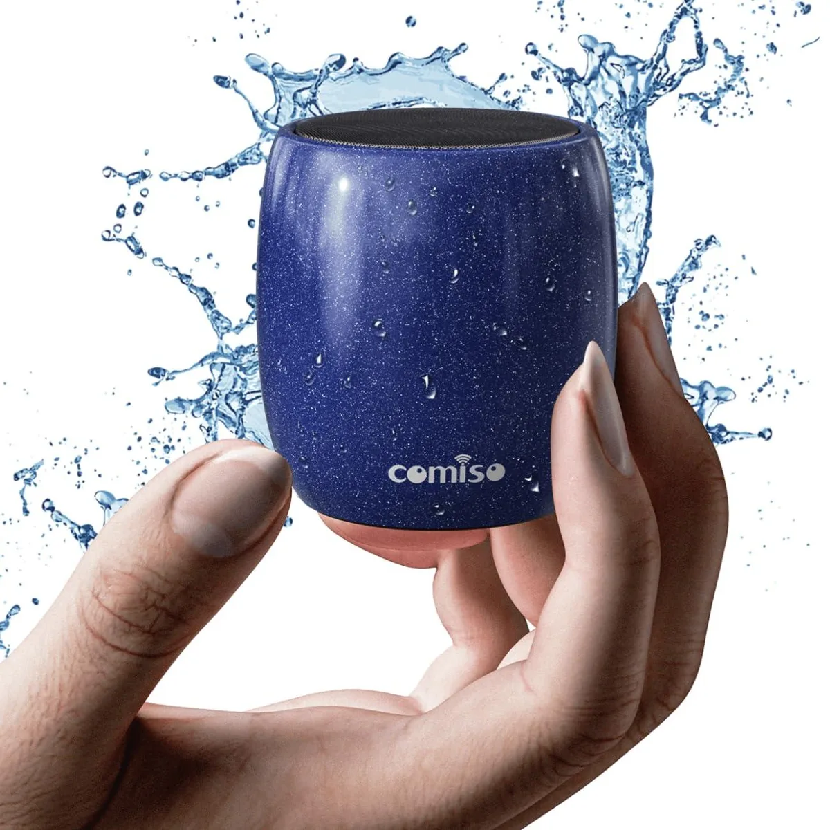  comiso C17A Navy Blue Portable Speaker Bluetooth 5.3 IP67 5W 360° Stereo — product photo
