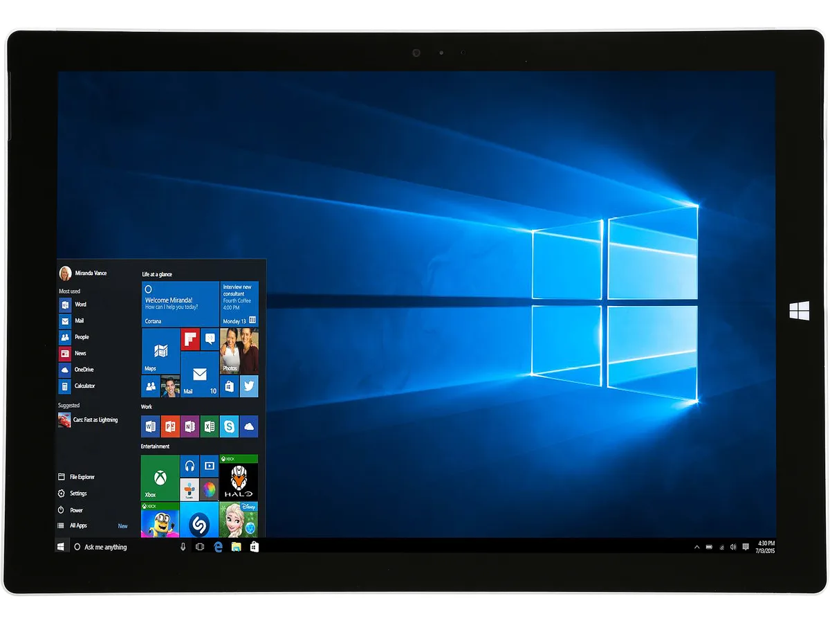 Microsoft Microsoft MQ2-00019RB tablet 12" 128GB i5-4300U 4GB Windows 10 Pro — product photo