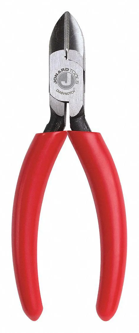 Jonard diagonal cutting pliers flush cut uninsulated steel jaws 5 1/8 inches overall length