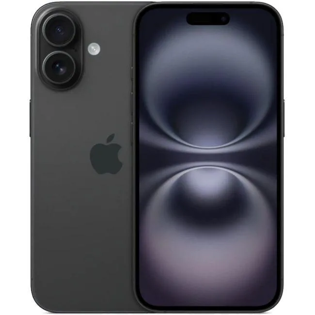 Apple Apple iPhone 16 128GB Black cell phones - unlocked — product photo