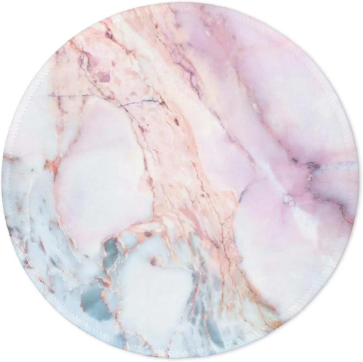 BAOFENG BAOFENG Marble Round Mouse Pad Pink Marble 7.87×7.87×0.12 inches — product photo
