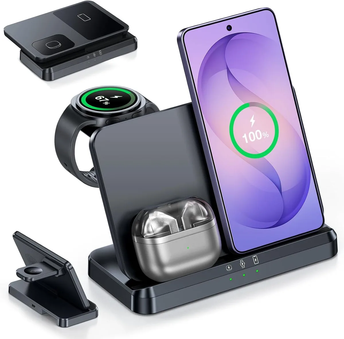 Luisport Luisport 3-in-1 Wireless Charger Galaxy S23/24/25/26 Ultra Z Fold Flip Watch Buds Detachable Stand — product photo