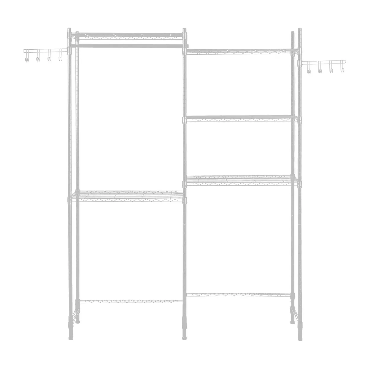 VEVOR VEVOR SHSS7534196-5W 5-Tier Over Washer Dryer Storage Shelf White — product photo