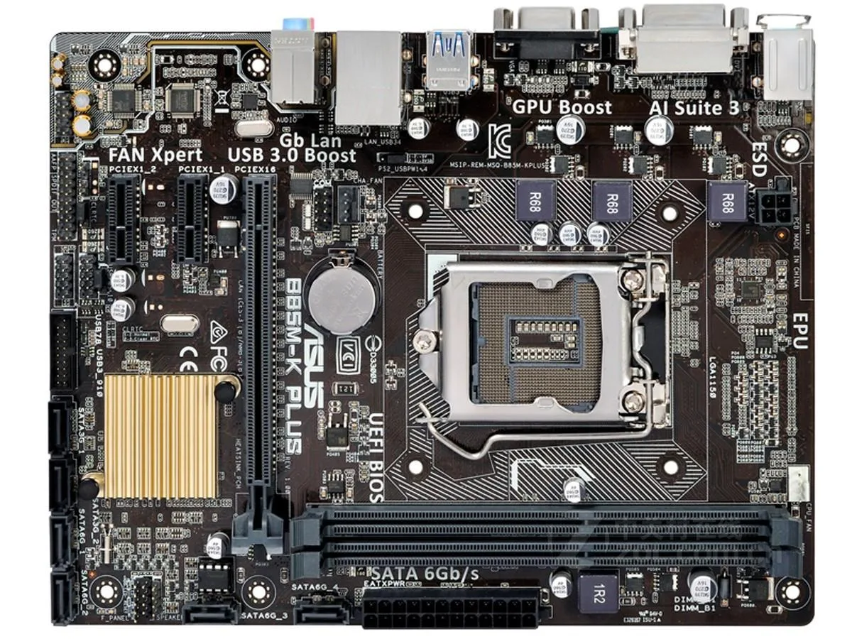 ASUS ASUS B85M-K PLUS Intel B85 DDR3 16GB Micro ATX Motherboard — product photo