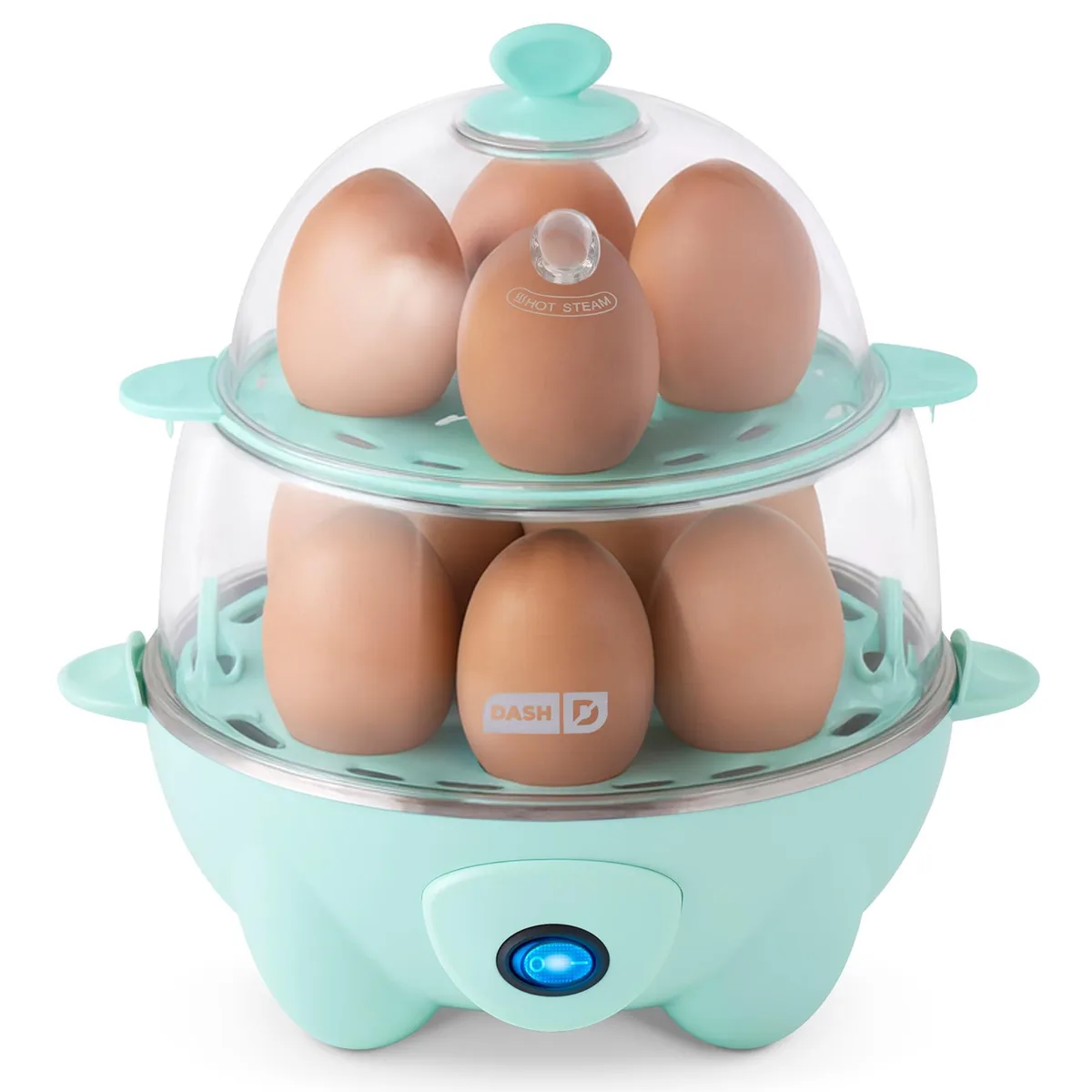 MAXI-MATIC DEC012AQ Deluxe Egg Cooker 12 Eggs 500W Aqua specialty appliance — product photo