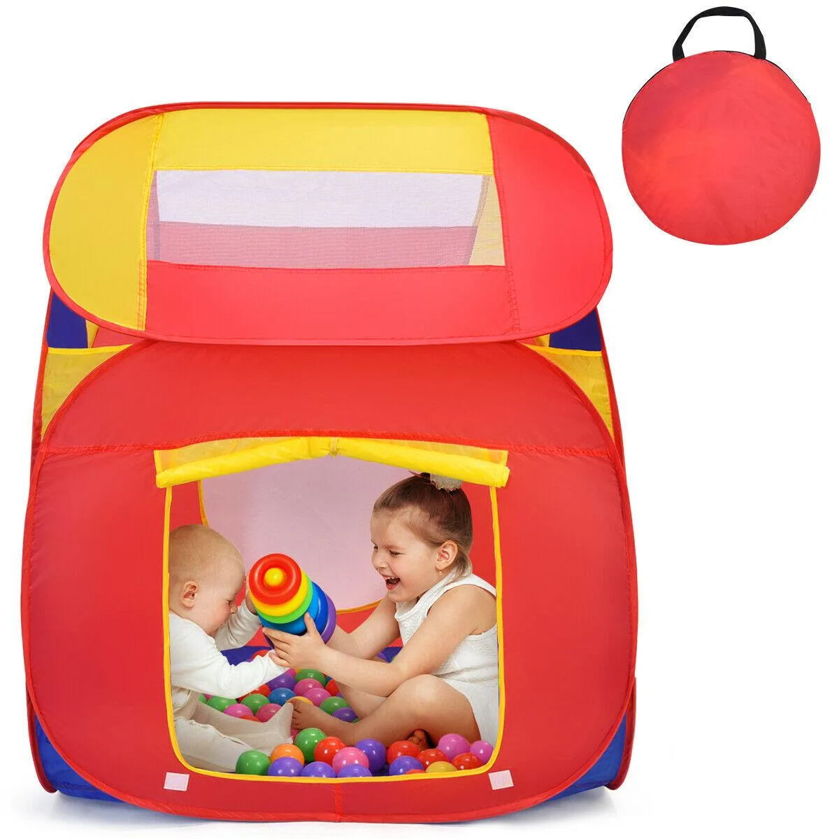 SlickBlue SlickBlue Portable Kid Play House Toy Tent 100 Balls 34 x 34 x 40 in Multi-Color — product photo