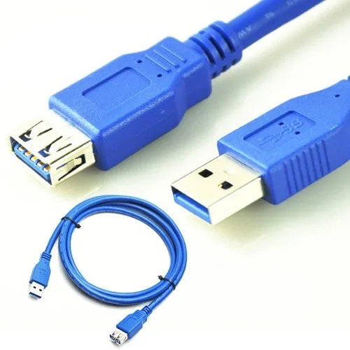 TeKit TeKit NTRC100222W USB 3.0 A Male to Female Extension Cable 1.5m Black Blue — product photo