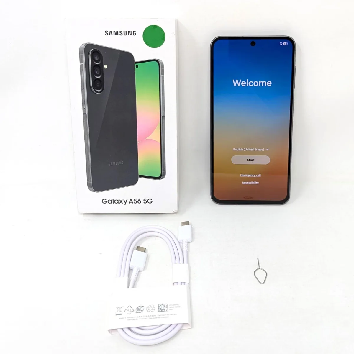 SAMSUNG SAMSUNG Galaxy A56 5G SM-A566E/DS 256GB 12GB RAM Awesome Graphite cell phones - unlocked — product photo