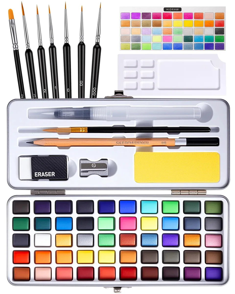 Hidraw 50-color Watercolor Paint Set .39 kg — product photo