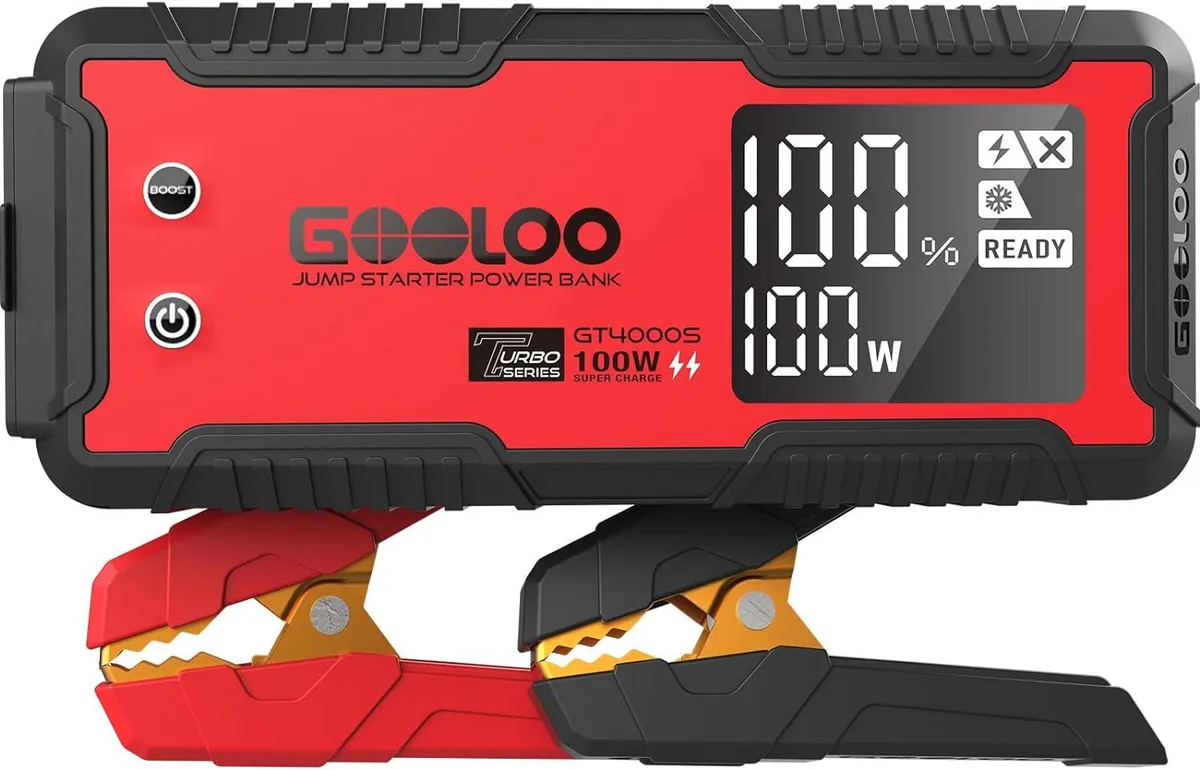 GOOLOO GOOLOO GT4000S-RED 4000A Jump Starter 24000mAh 100W PD Red — product photo