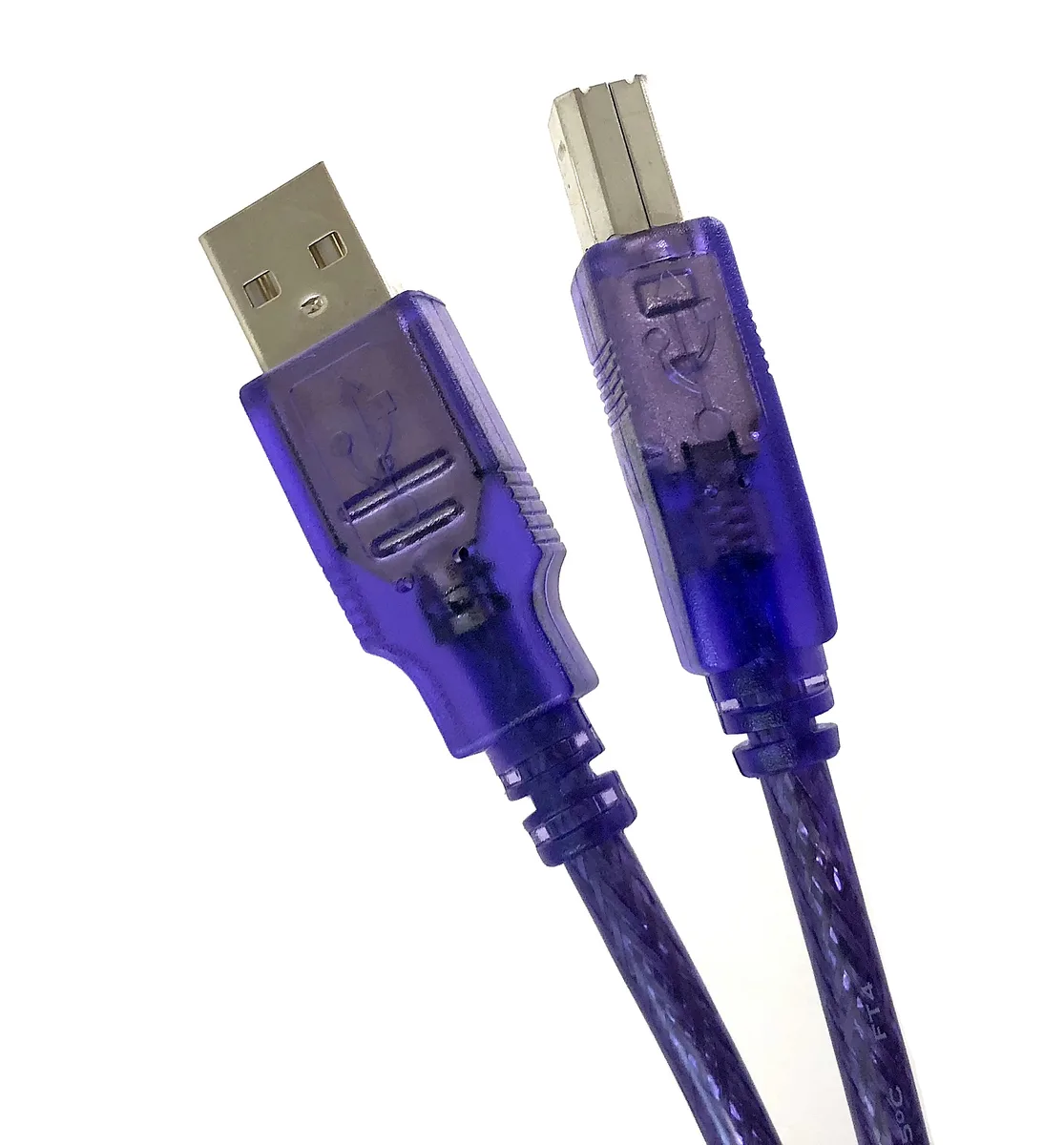 Micro Connectors Micro Connectors USB 2.0 Type A to B Cable 6 ft Purple — product photo
