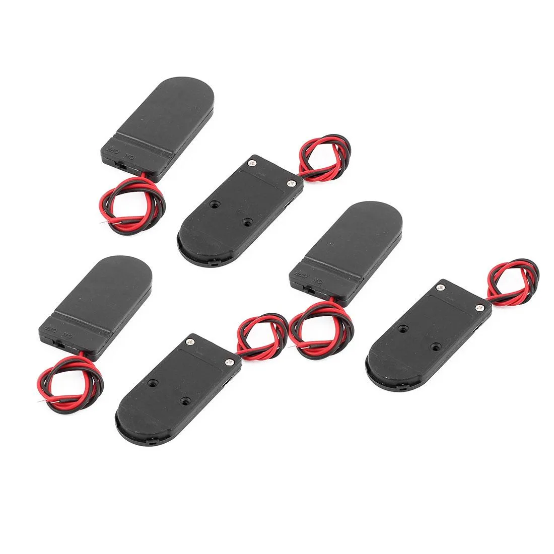 Unique-Bargains Unique-Bargains CR2032 Battery Holder Case 2x3V 6V Switch 6pcs 52x22mm 14cm Cable — product photo