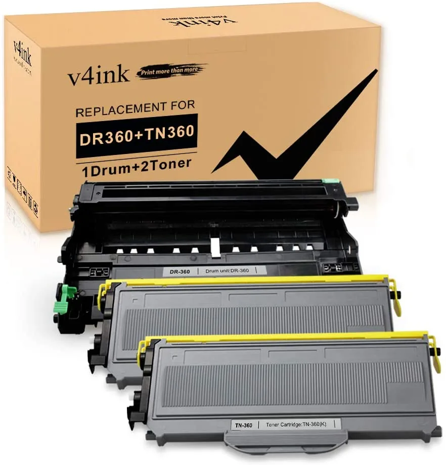 V4ink V4ink TN360 DR360 Toner Cartridge and Drum Unit Set (1 Drum + 2 Toner) — product photo