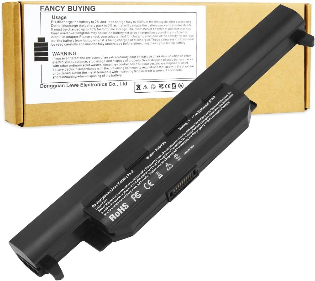 PISKEKAT PISKEKAT A32-K55 laptop battery 11.1V 5200mAh — product photo