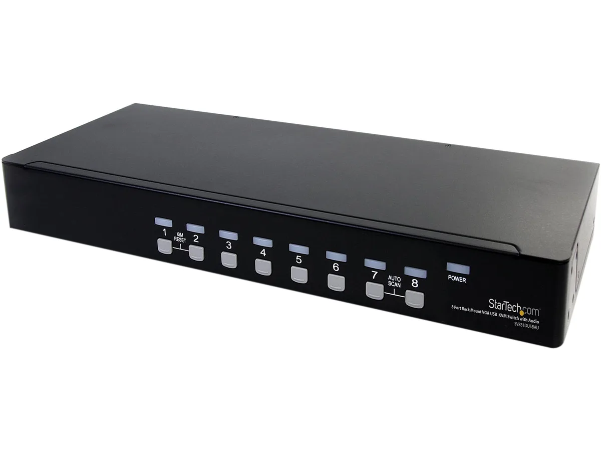 STARTECH STARTECH SV831DUSBAU 8-port USB VGA KVM switch with audio — product photo