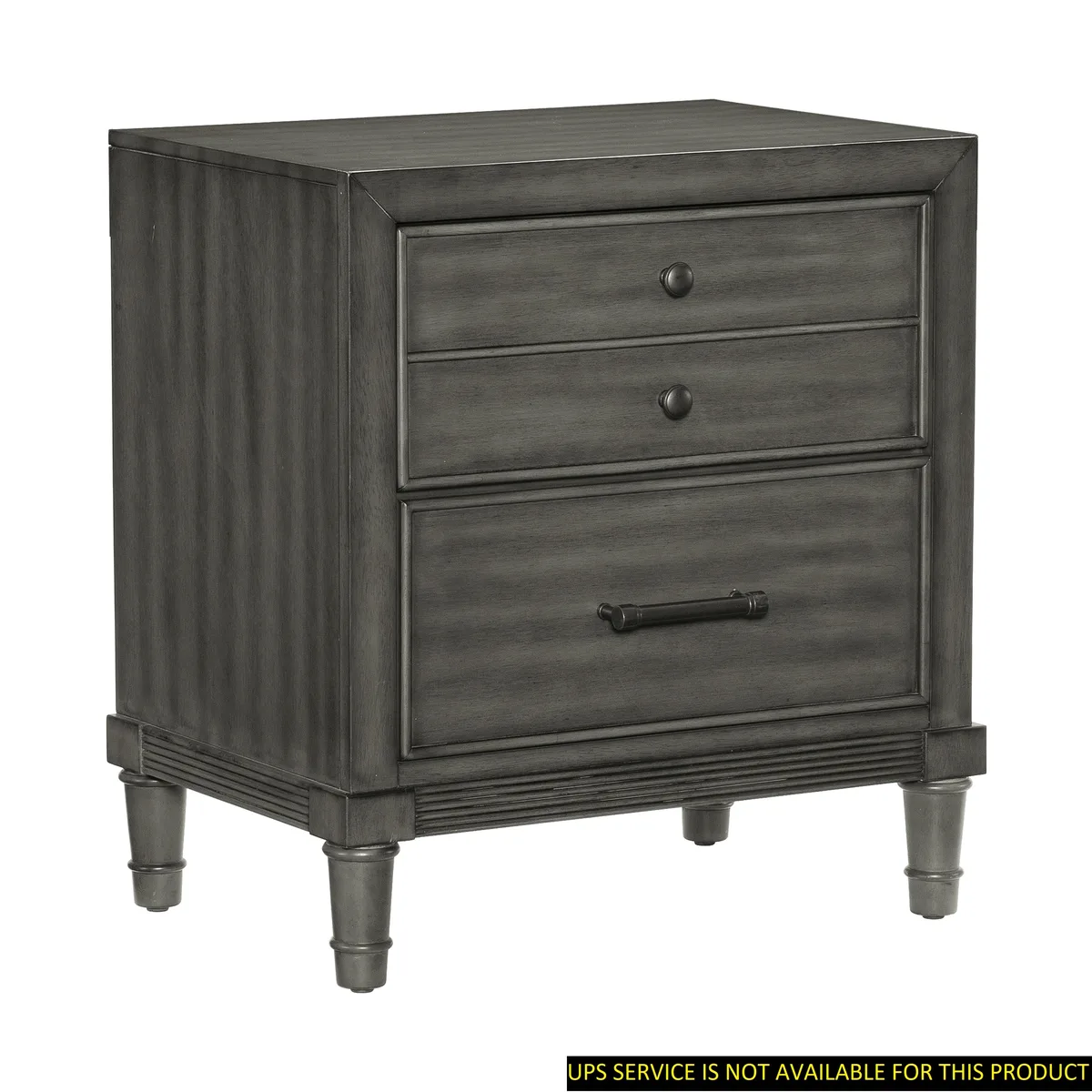 tuphen tuphen Nightstand Gray 24.5x18x26.5 2 Drawers — product photo